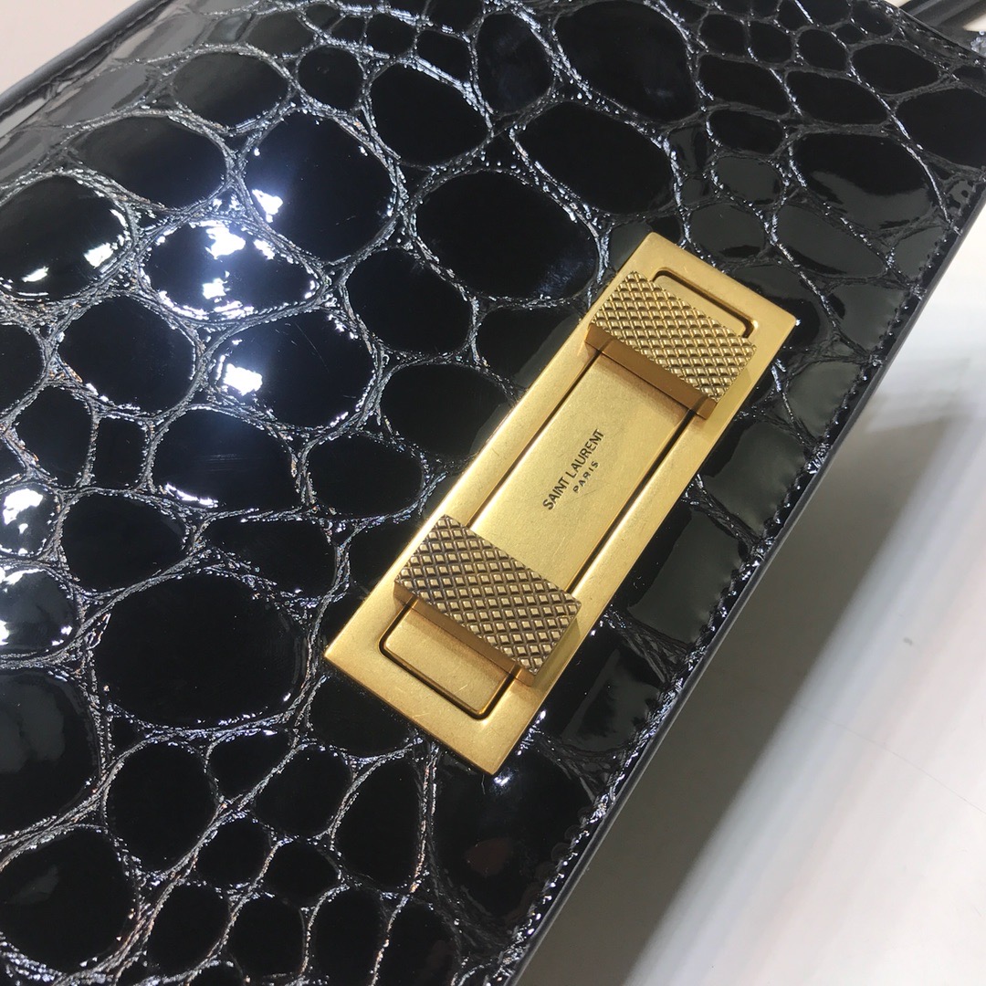 Saint Laurent Cassandra Small Crossbody Bag With Stone Print Black For Women 7.4in/19cm YSL