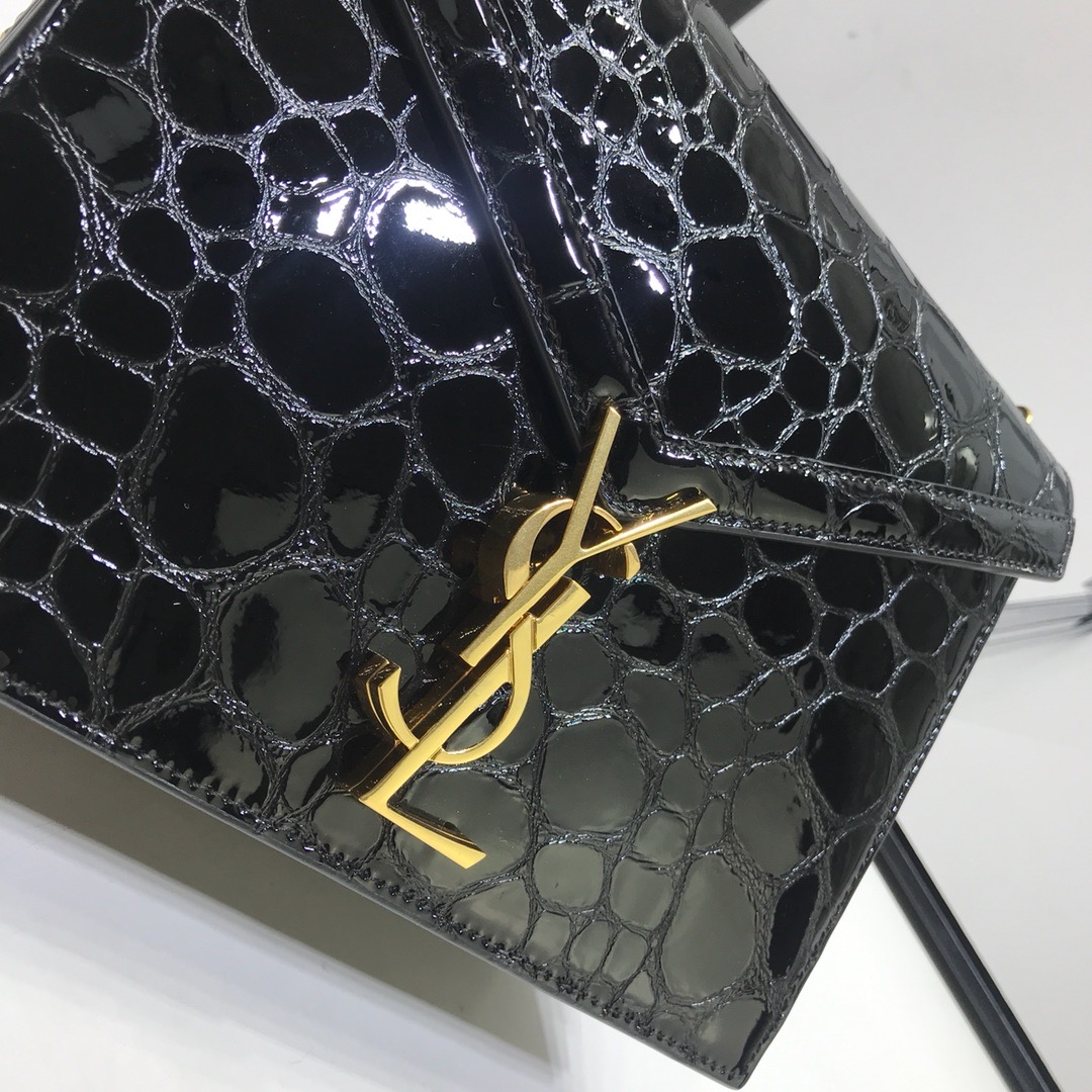 Saint Laurent Cassandra Small Crossbody Bag With Stone Print Black For Women 7.4in/19cm YSL