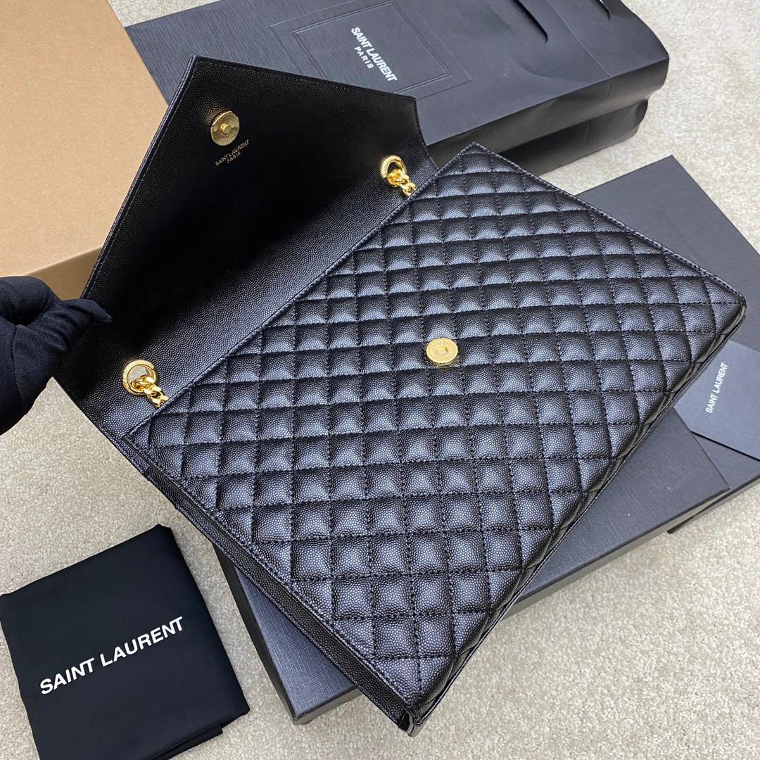 Saint Laurent Envelope Large Bag In Mix Matelasse Grain De Poudre Embossed 12.2in/31cm YSL
