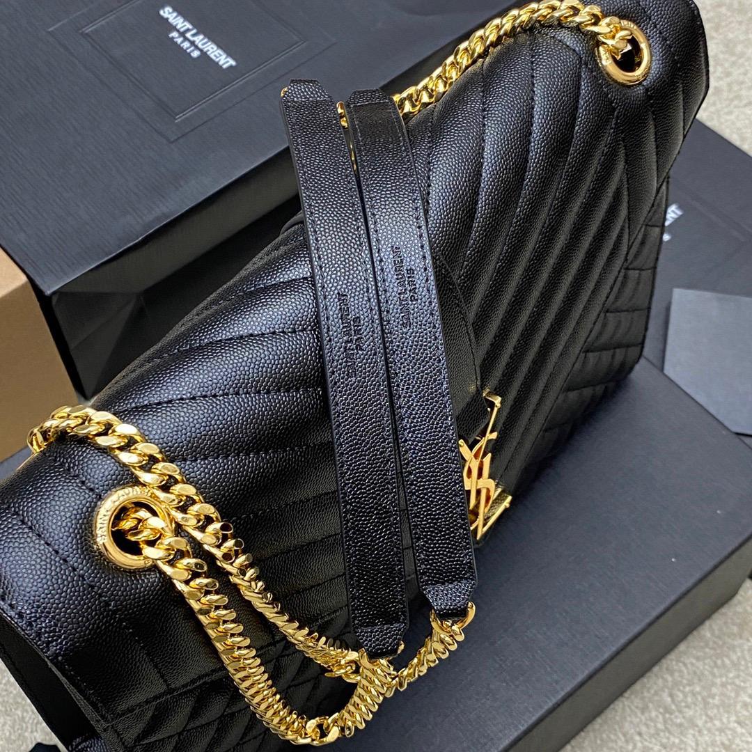 Saint Laurent Envelope Large Bag In Mix Matelasse Grain De Poudre Embossed 12.2in/31cm YSL