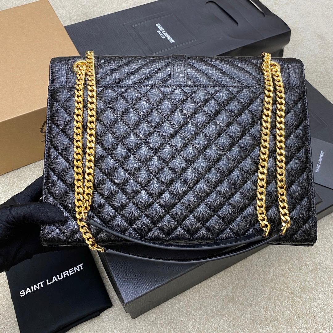 Saint Laurent Envelope Large Bag In Mix Matelasse Grain De Poudre Embossed 12.2in/31cm YSL