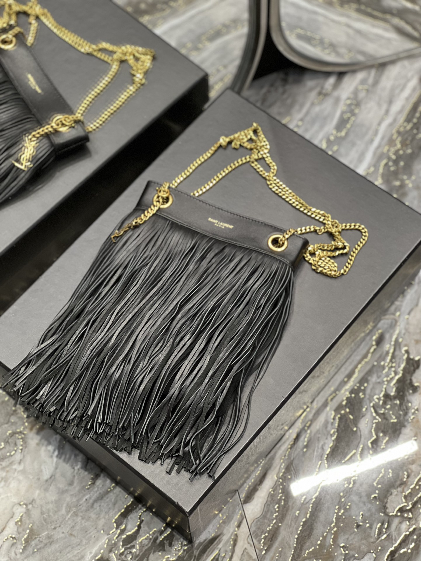 Saint Laurent Grace Ladies Tassel Black For Women, Women’s Bags 8.3in/21cm YSL