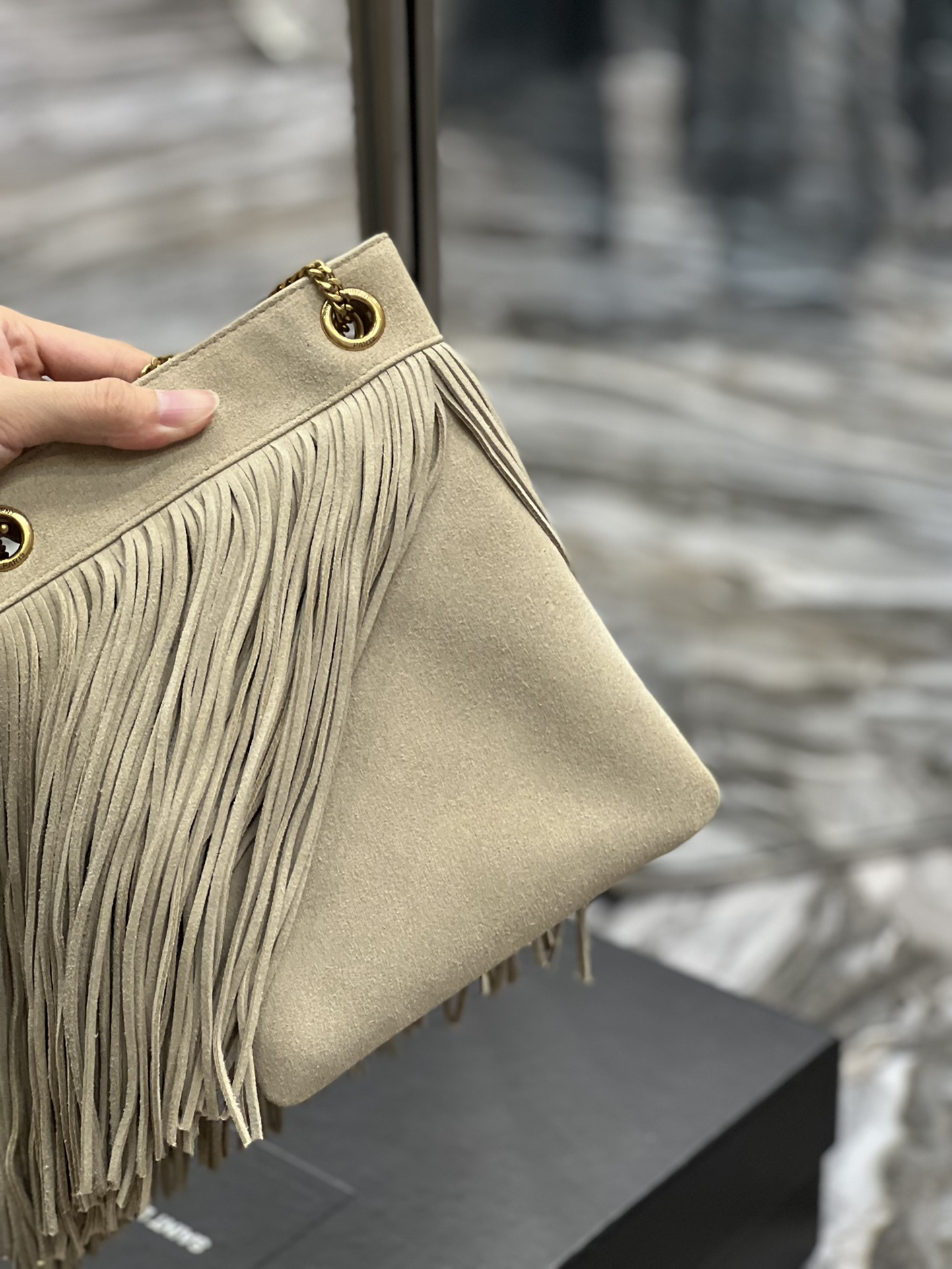 Saint Laurent Grace Ladies Tassel White For Women, Women’s Bags 8.3in/21cm YSL