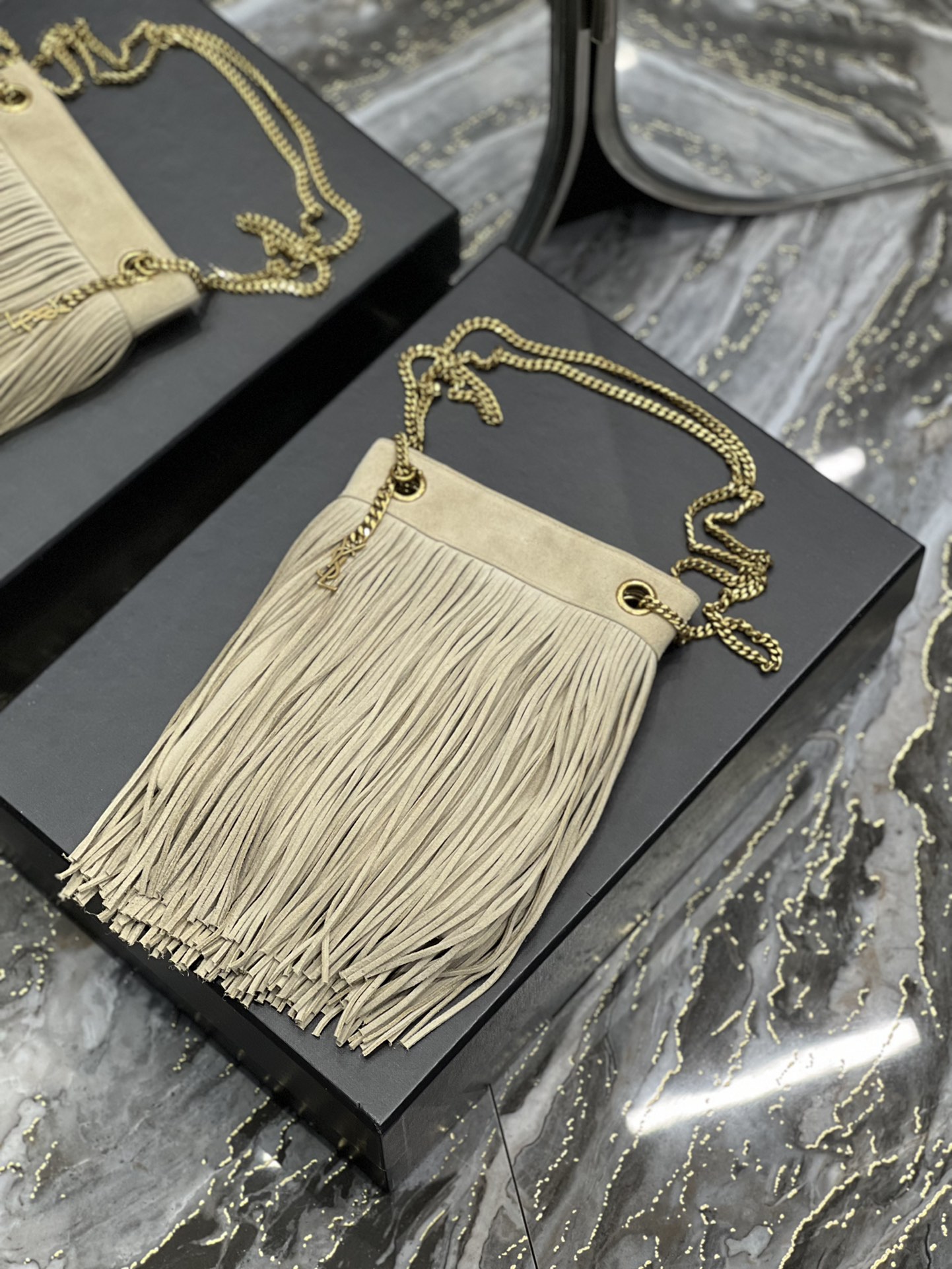 Saint Laurent Grace Ladies Tassel White For Women, Women’s Bags 8.3in/21cm YSL