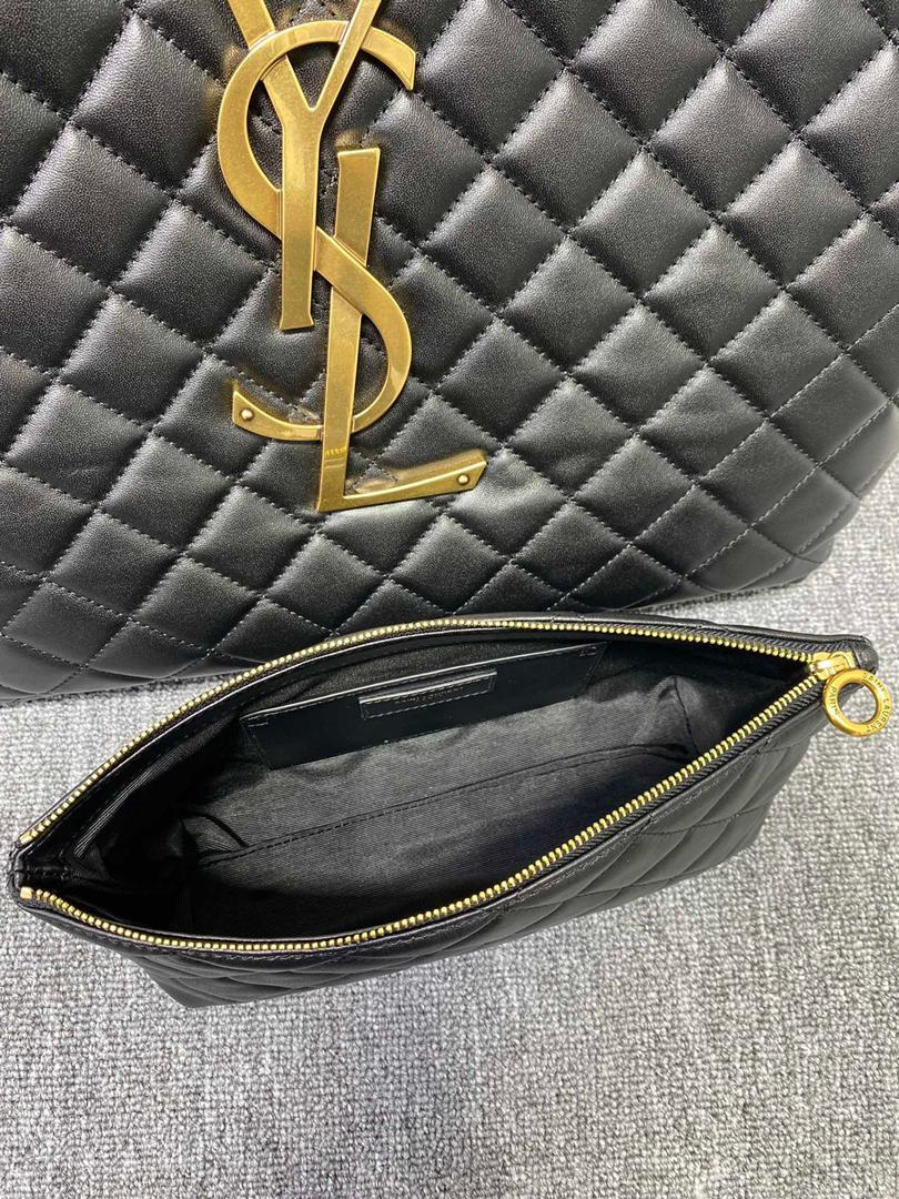 Saint Laurent Icare Maxi Shopping Bag For Women 16.9in/43cm Black YSL