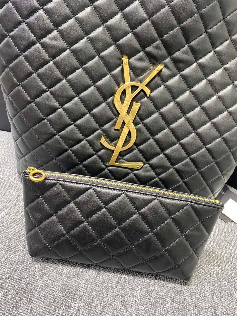 Saint Laurent Icare Maxi Shopping Bag For Women 16.9in/43cm Black YSL