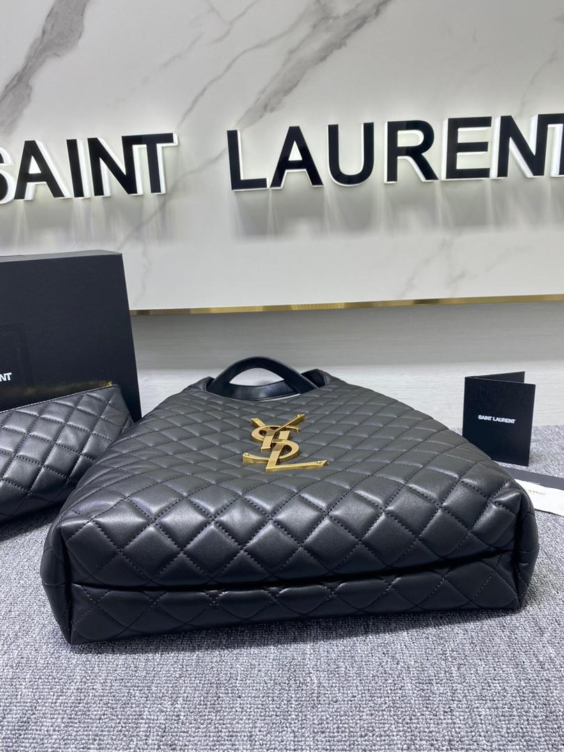 Saint Laurent Icare Maxi Shopping Bag For Women 16.9in/43cm Black YSL