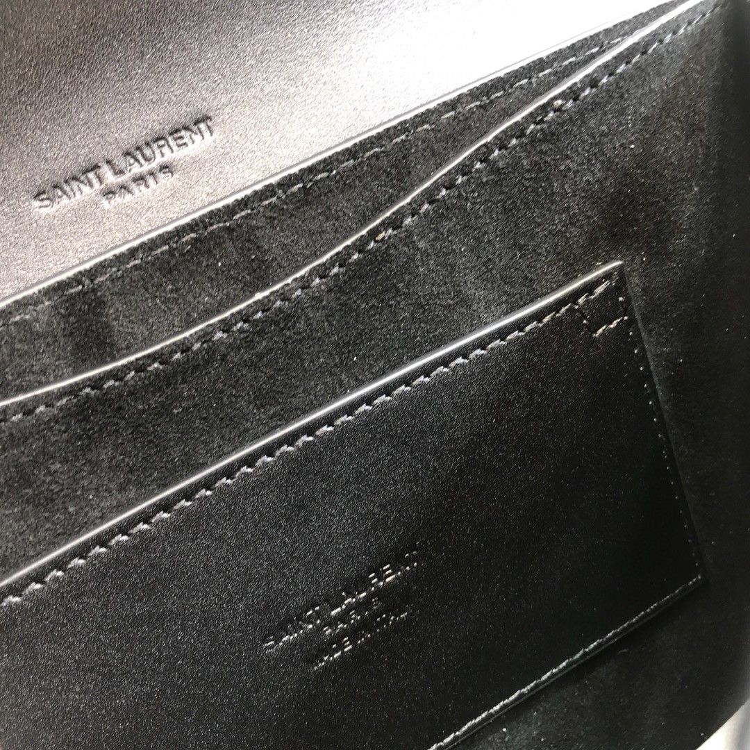 Saint Laurent Kaia Medium Shoulder Bag Black For Women 8.5in/22cm YSL