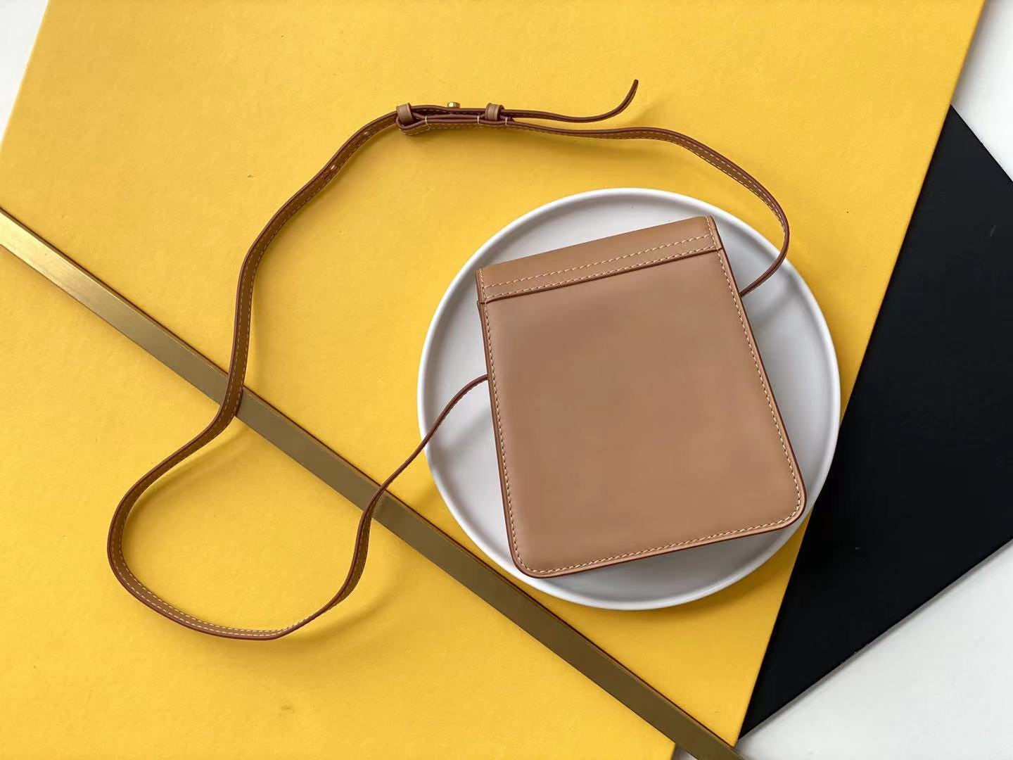 Saint Laurent Kaia North/South Satchel Bag In Vegetable Tanned Brown Material With Gold Hardware For Women 6.6in/18cm YSL 668809BWR6W2725
