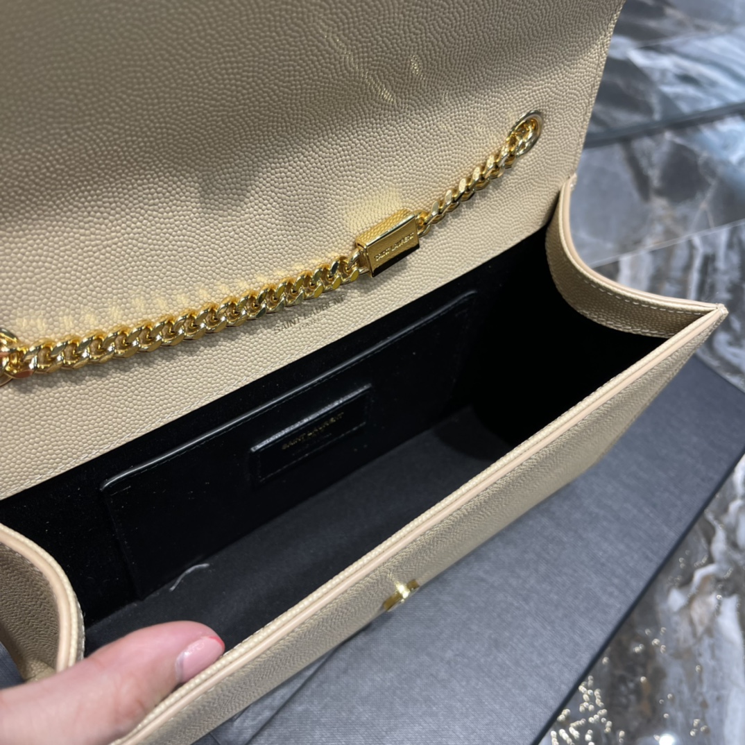 Saint Laurent Kata Medium Chain Bag Beige With Tassel For Women 9.4in/24cm YSL