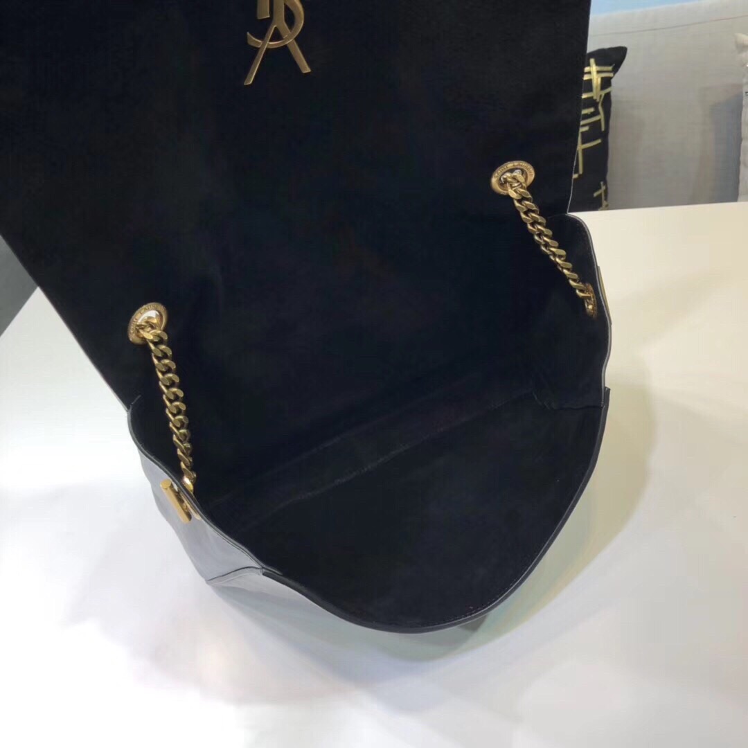 Saint Laurent Kate Medium Chain Bag In Grain De Poudre Black For Women 9.4in/24cm YSL 364021BOW0J1000
