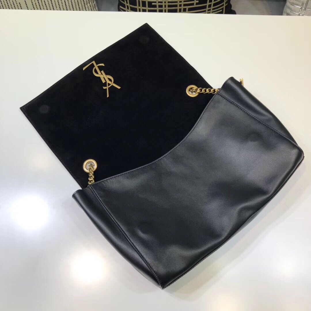 Saint Laurent Kate Medium Chain Bag In Grain De Poudre Black For Women 9.4in/24cm YSL 364021BOW0J1000