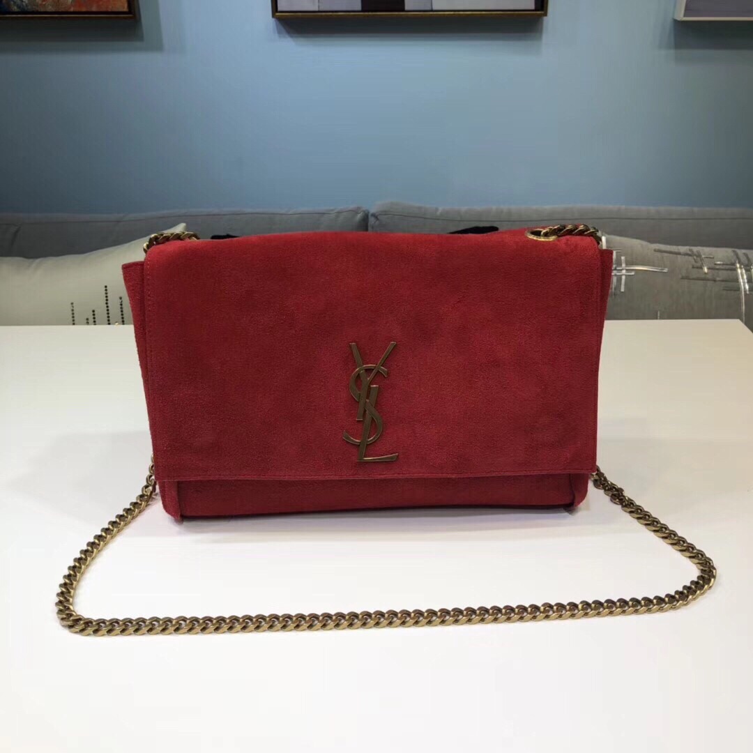 Saint Laurent Kate Medium Reversible Chain Bag Red For Women 28.5in/11.2cm YSL 