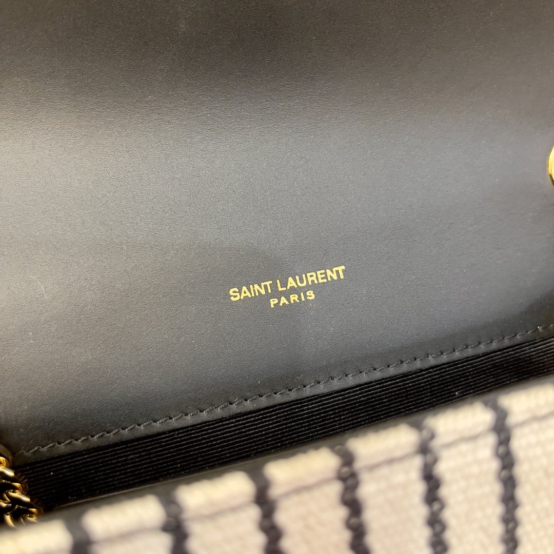 Saint Laurent Kate Small Chain Bag In Canvas For Women 7.9in/20cm YSL 469390FAACG9583