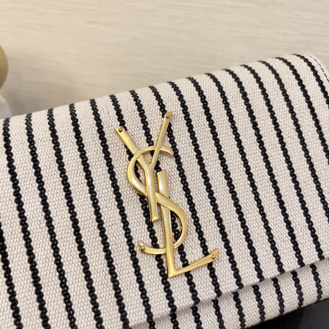 Saint Laurent Kate Small Chain Bag In Canvas For Women 7.9in/20cm YSL 469390FAACG9583