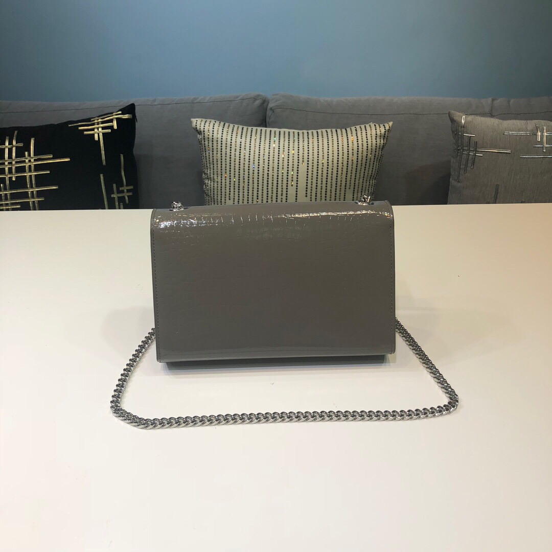 Saint Laurent Kate Small Chain Bag With Tassel In Embossed Green For Women 7.8in/20cm YSL 