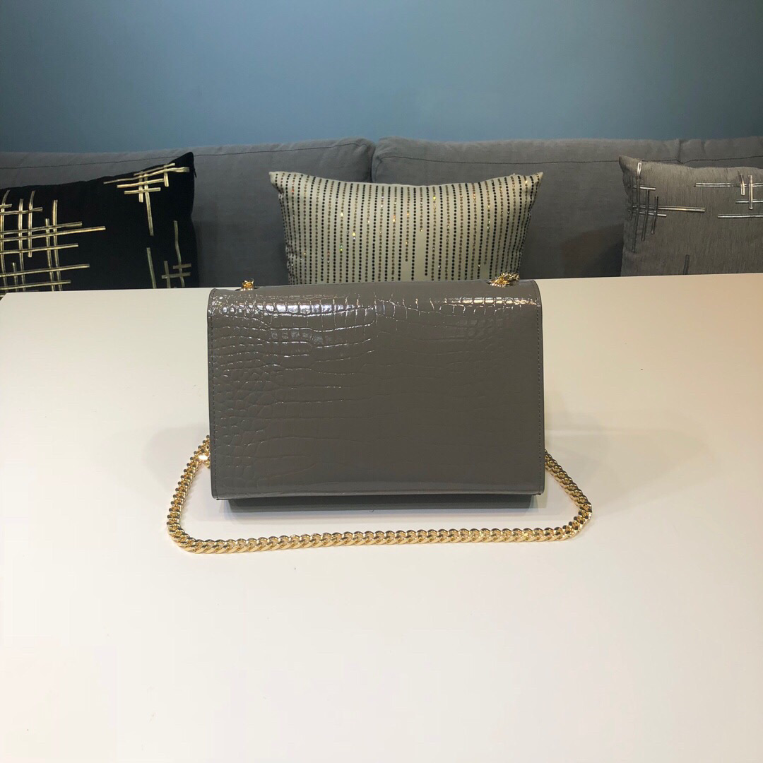 Saint Laurent Kate Small Chain Bag With Tassel In Embossed Green For Women 7.8in/20cm YSL 