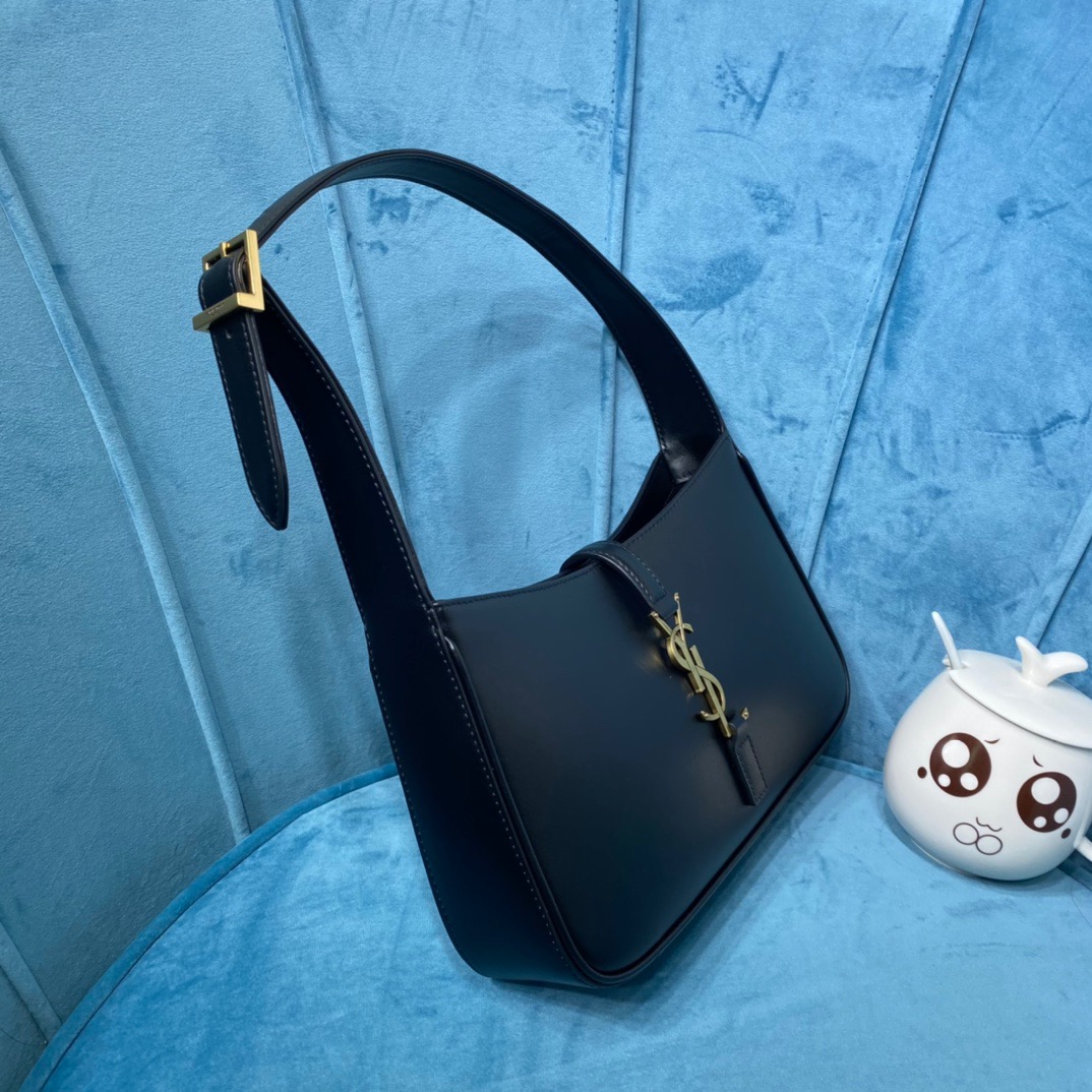 Saint Laurent Le 5 À 7 Hobo Bag In Smooth Black For Women 9in/23cm YSL 6572282R20W1000