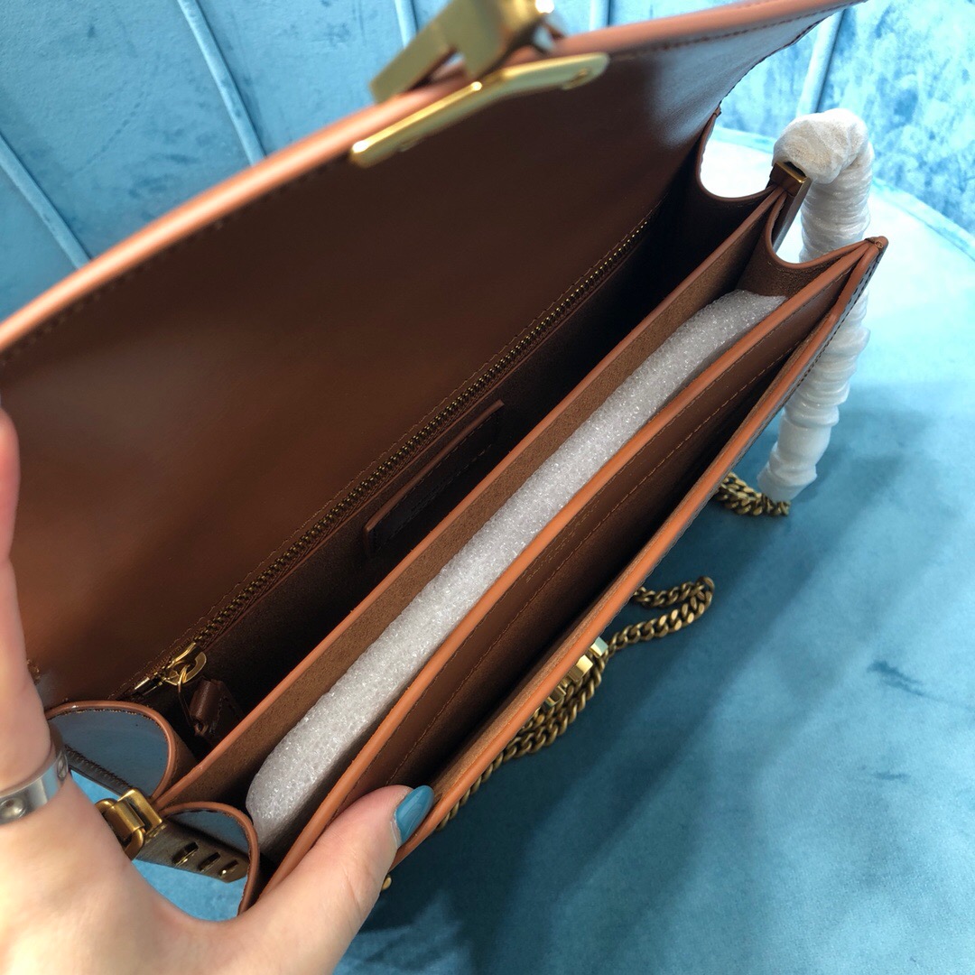 Saint Laurent Le Cassandra Medium Chain Bag In Canvas And BoxNatural Beige For Women 8.6in/22cm YSL