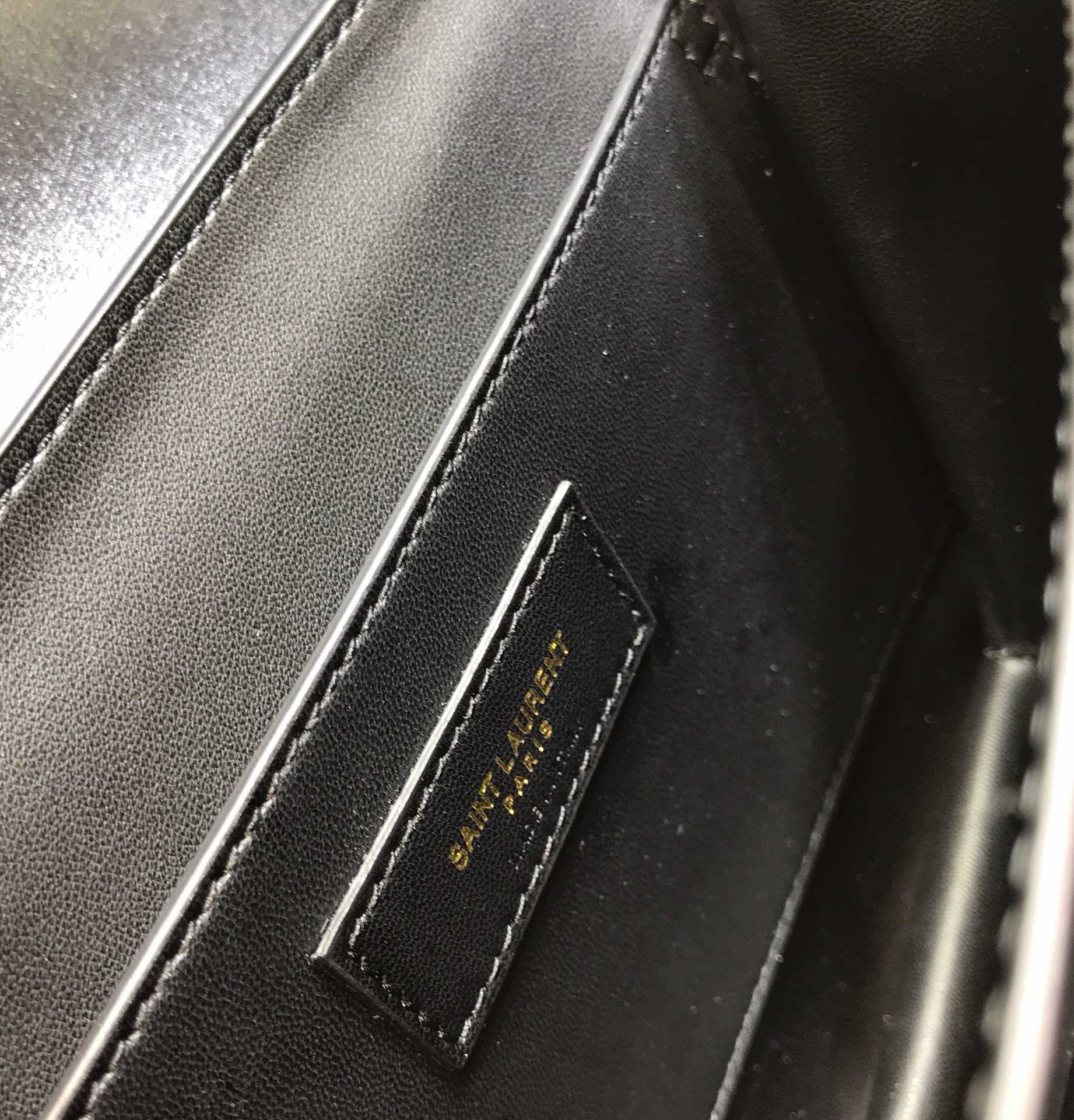 Saint Laurent Le Monogramme Small Satchel In Monogram Canvas And Smooth Black For Women 9in/23cm YSL