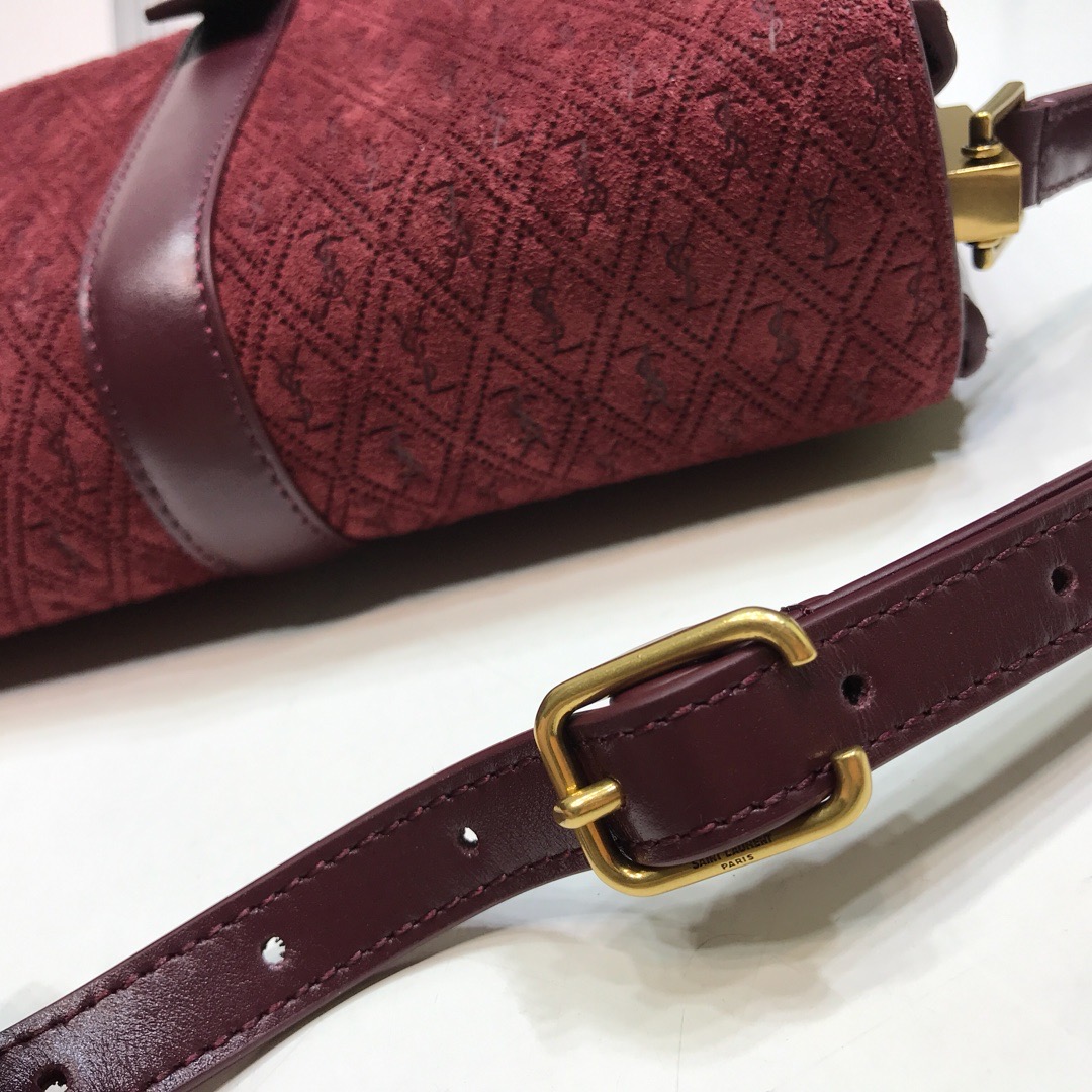 Saint Laurent Le Monogramme Small Satchel In Monogram Canvas And Smooth Bungurdy For Women 9in/23cm YSL