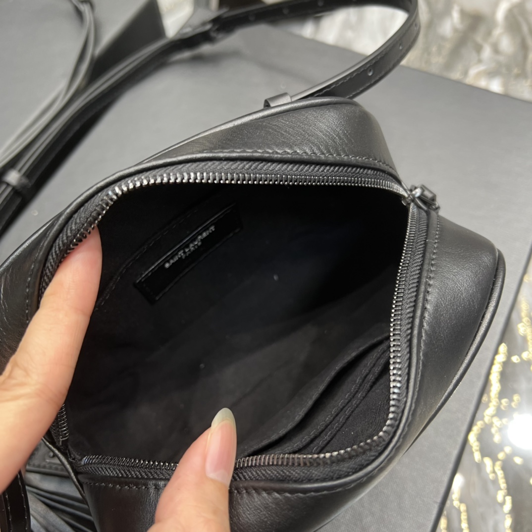 Saint Laurent Lou Belt Bag Black In Matelassé Black Metal Hardware For Women 6.1in/15cm YSL 534817DV7081000