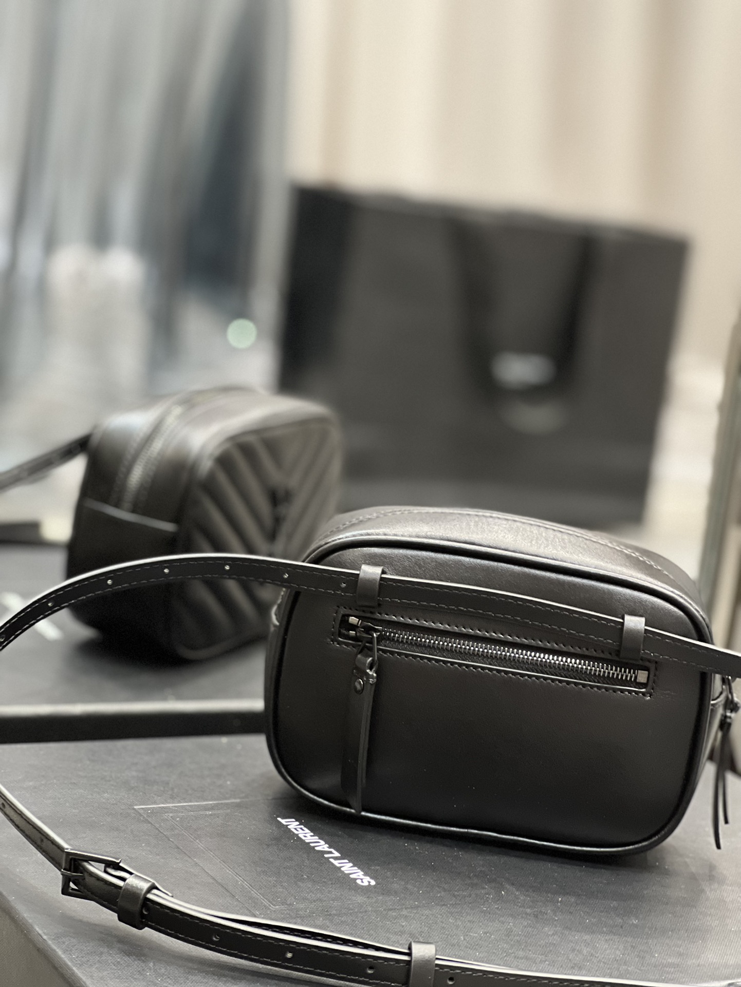Saint Laurent Lou Belt Bag Black In Matelassé Black Metal Hardware For Women 6.1in/15cm YSL 534817DV7081000