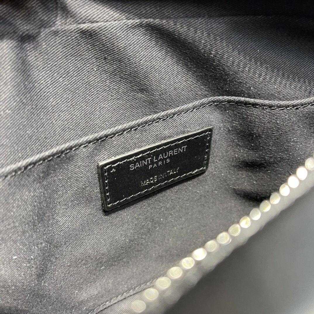 Saint Laurent Lou Camera Bag Black With Silver Toned Hardware For Women 9in/23cm YSL 612544DV7041000