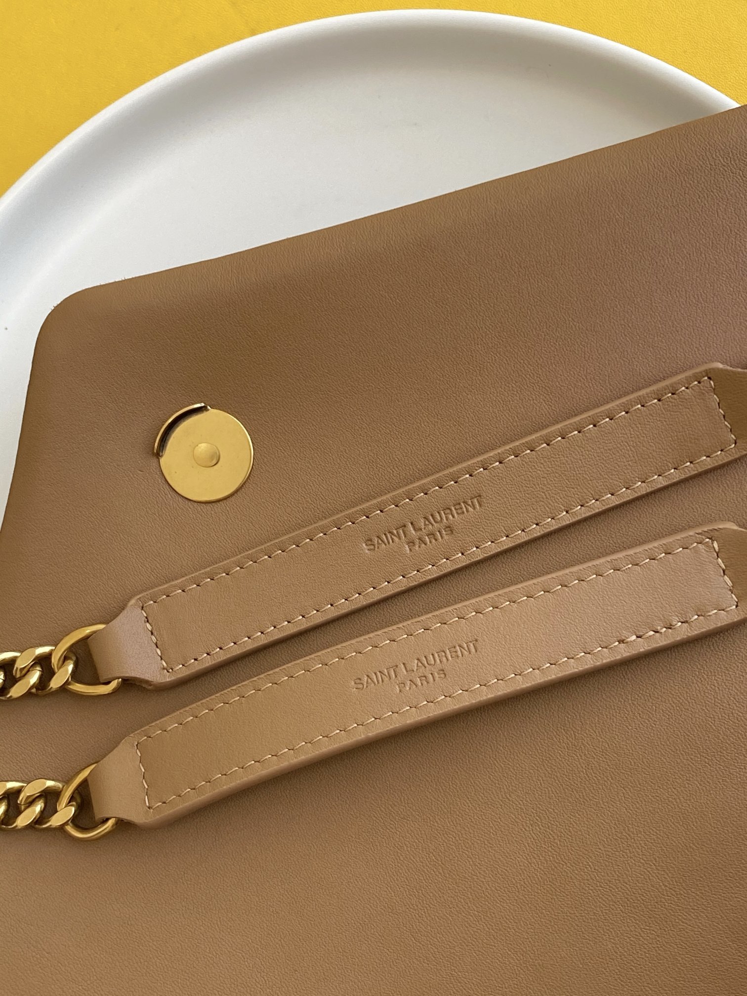 Saint Laurent Loulou Medium Chain Bag In Matelasse “Y” Brown With Gold Hardware For Women 12.5in/32cm YSL 5749461U8C77761