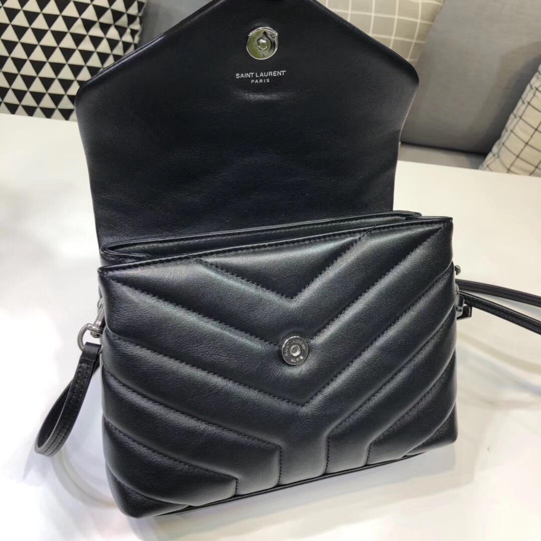 Saint Laurent Loulou Mini Shoulder Bag Black For Women 7in/18cm YSL