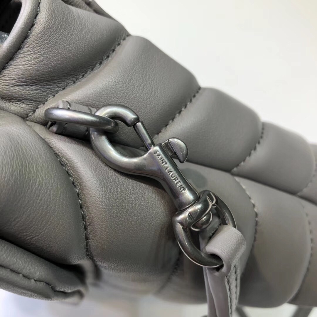 Saint Laurent Loulou Mini Shoulder Bag Grey For Women 7in/18cm YSL
