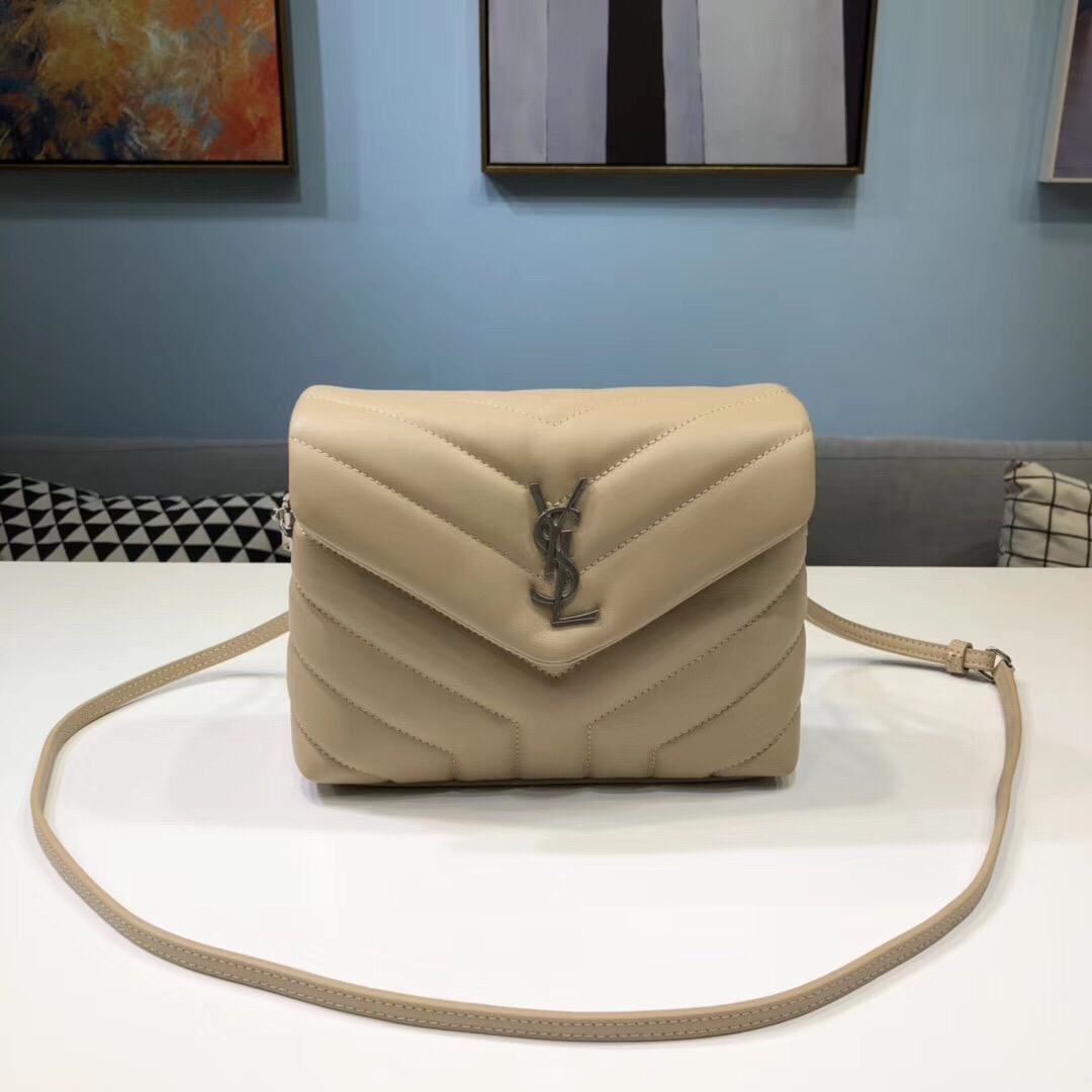 Saint Laurent Loulou Mini Shoulder Bag White For Women 7in/18cm YSL