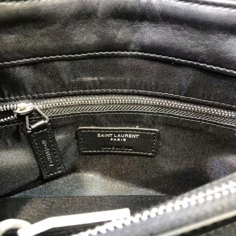 Saint Laurent Loulou Small Chain Bag In Matelassé “Y” Black For Women 9.8in/23cm