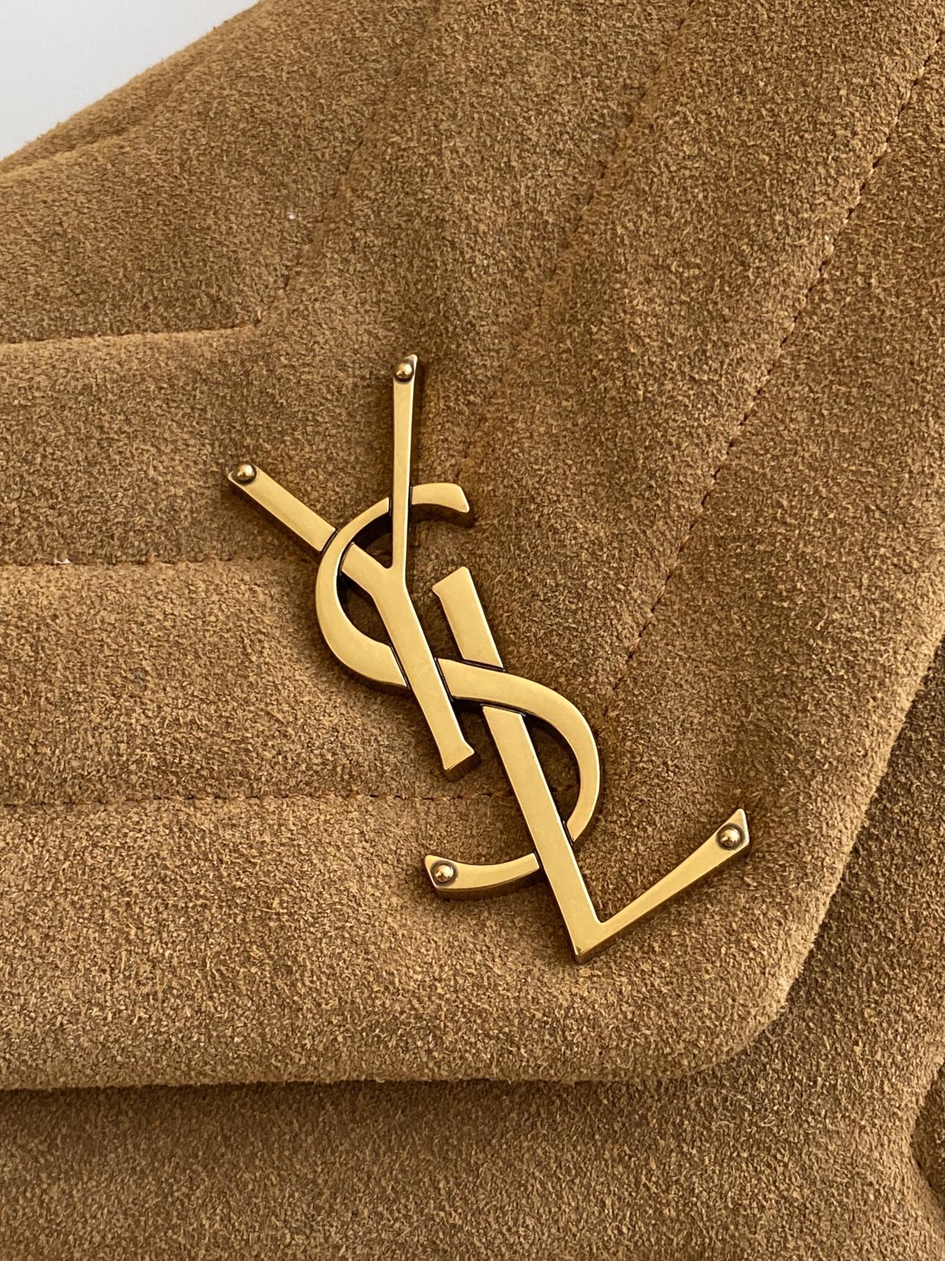 Saint Laurent Loulou Small Chain Bag In “Y” Brown With Gold Hardware For Women 9.8in/23cm YSL 4946991U8C77761