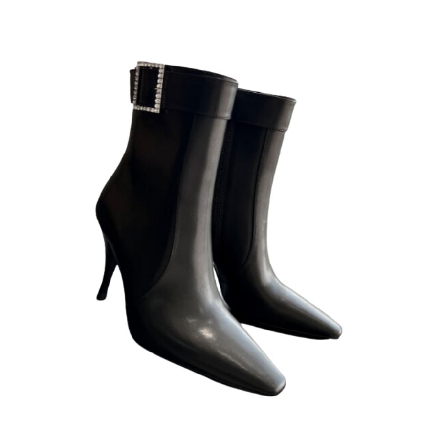 Saint Laurent Martin Boots Small Square Toe Black For Women
