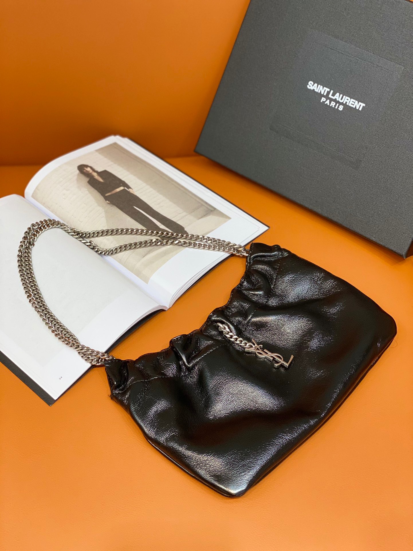 Saint Laurent Mini Shoulder Bag Black For Women 9.5in/24cm
