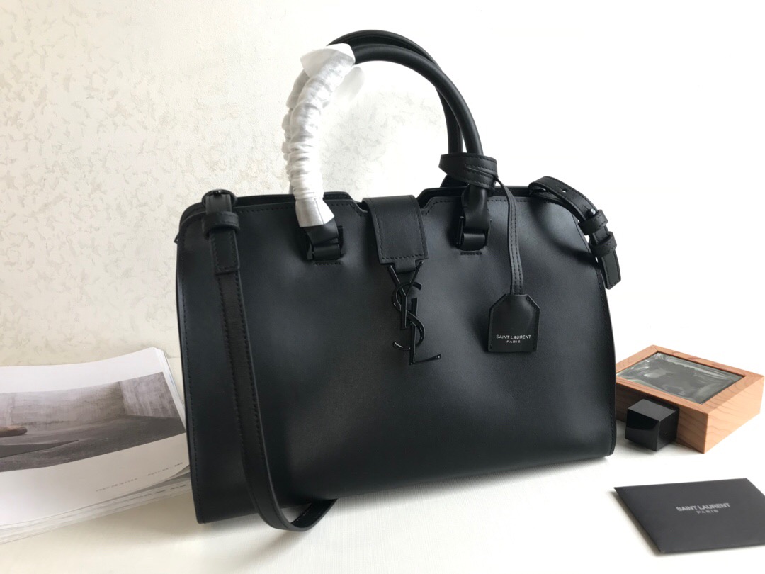 Saint Laurent Monogram Cabas Small Black For Women 12in/31cm YSL