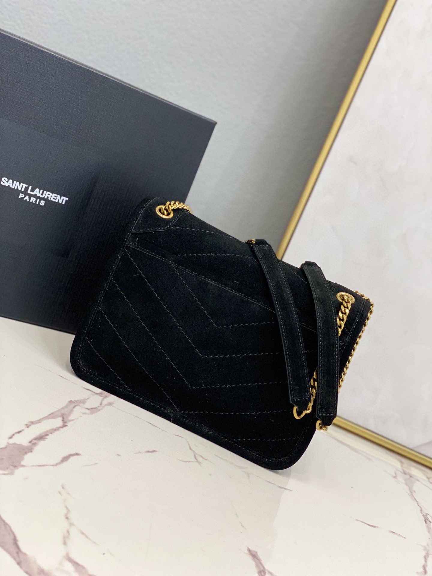 Saint Laurent Niki Baby Chain Bag Black For Women 8.2in/21cm YSL