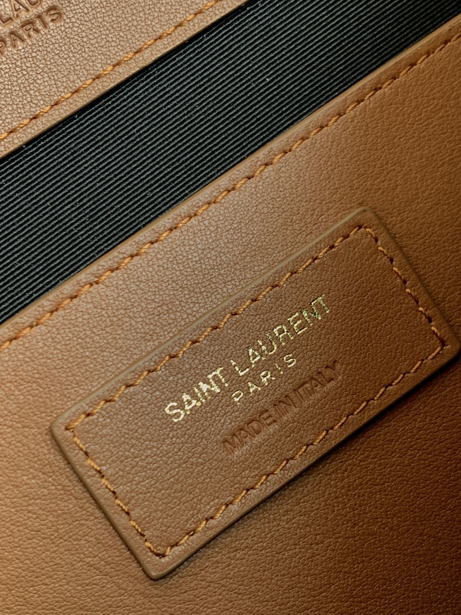 Saint Laurent Niki Medium Chain Bag Brown In Vintage Crinkled With Gold Toned Hardware For Women 11in/28cm YSL