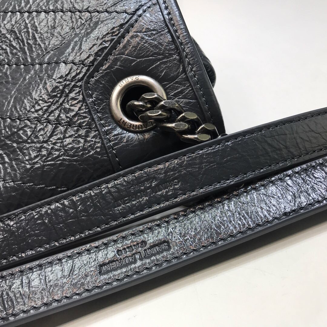 Saint Laurent Niki Medium Chain Bag Grey For Women 11in/28cm YSL
