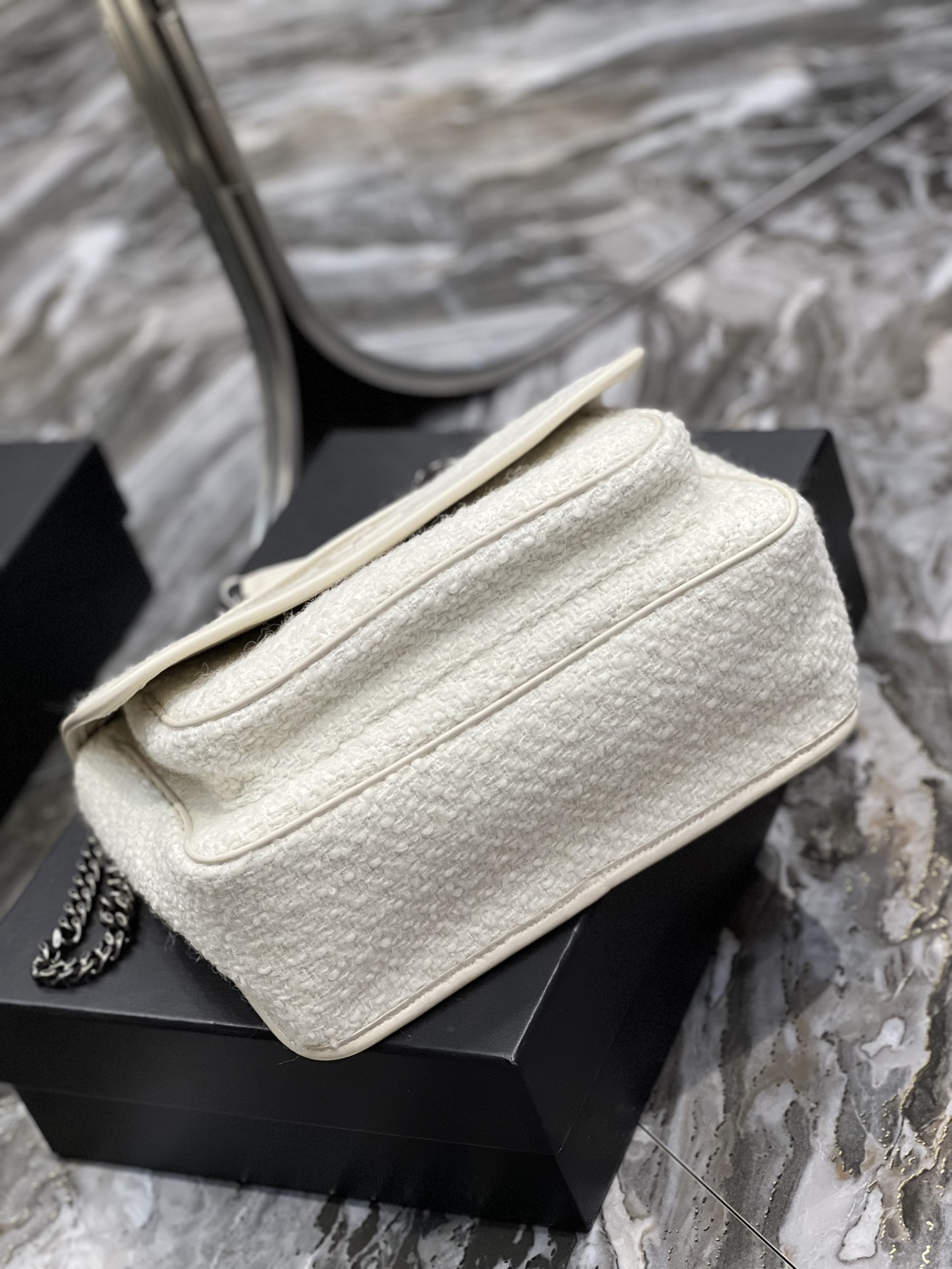 Saint Laurent Niki Medium Chain Bag White For Women, Women’s Bags 11in/28cm YSL