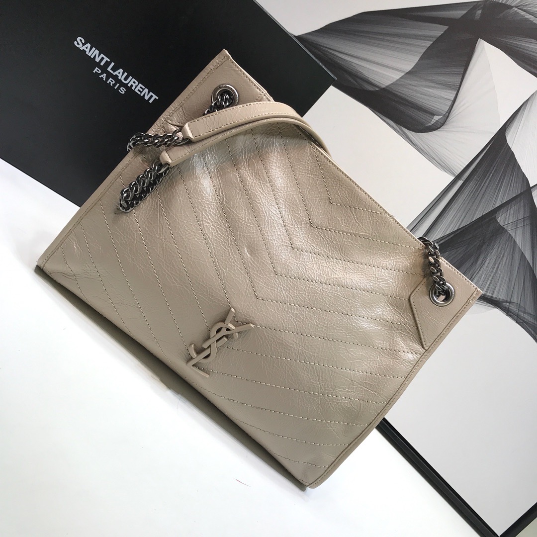 Saint Laurent Niki Medium Shopping Bag Beige For Women 12.6in/32cm YSL 