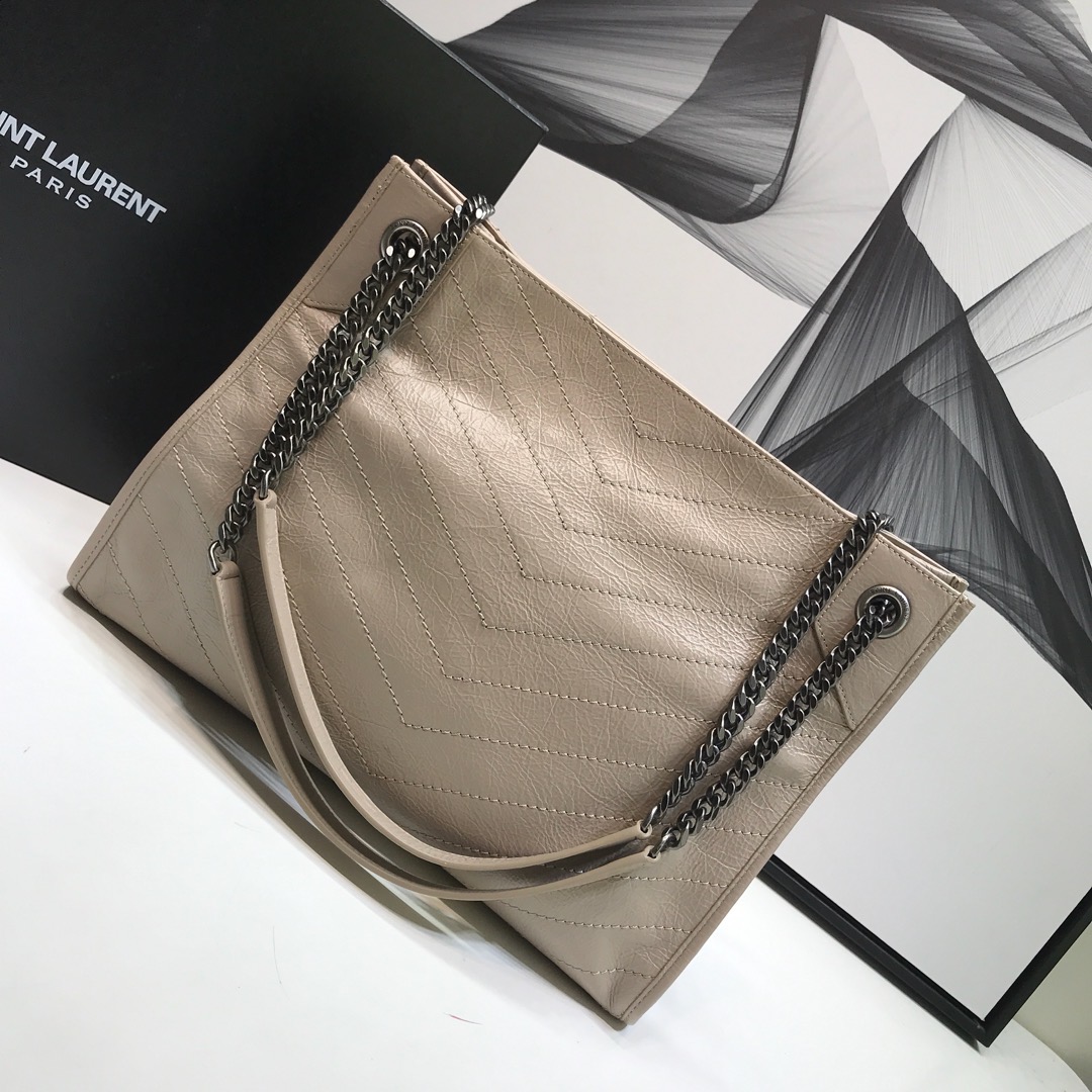 Saint Laurent Niki Medium Shopping Bag Beige For Women 12.6in/32cm YSL 