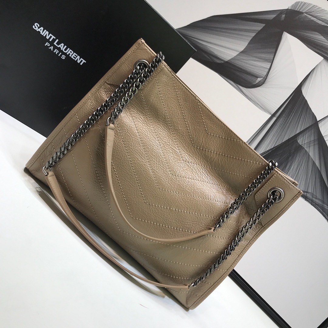 Saint Laurent Niki Medium Shopping Bag Beige For Women 12.6in/32cm YSL