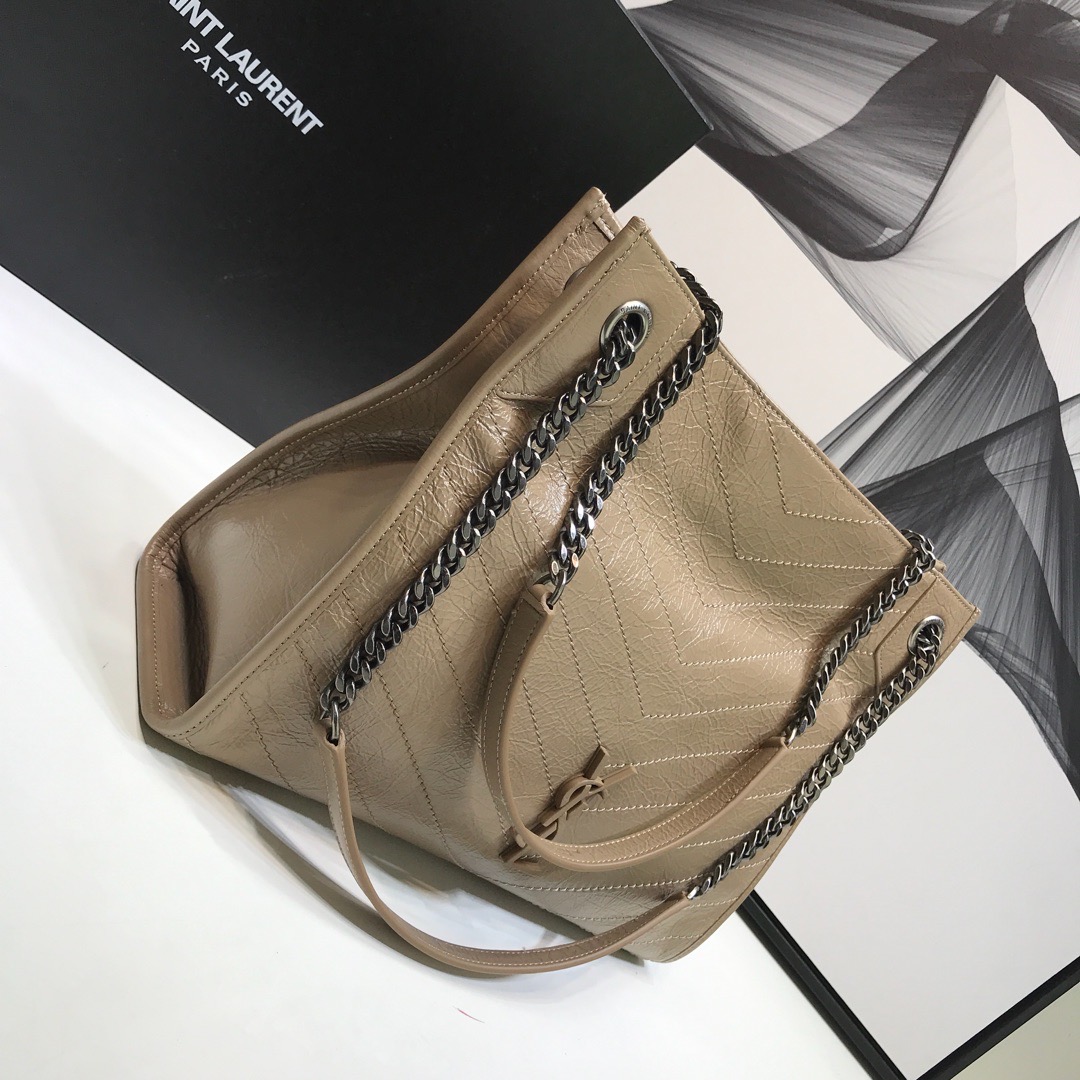 Saint Laurent Niki Medium Shopping Bag Beige For Women 12.6in/32cm YSL