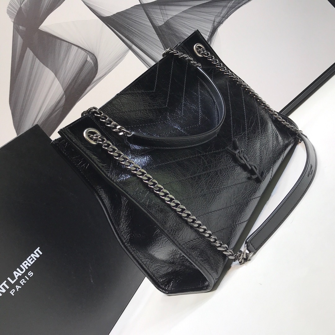 Saint Laurent Niki Medium Shopping Bag Black For Women 12.6in/32cm YSL 