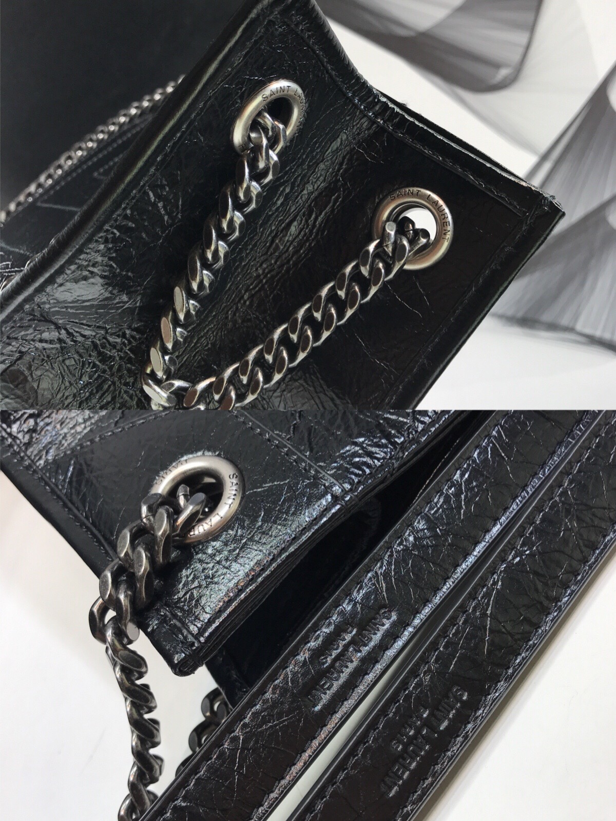 Saint Laurent Niki Medium Shopping Bag Black For Women 12.6in/32cm YSL 