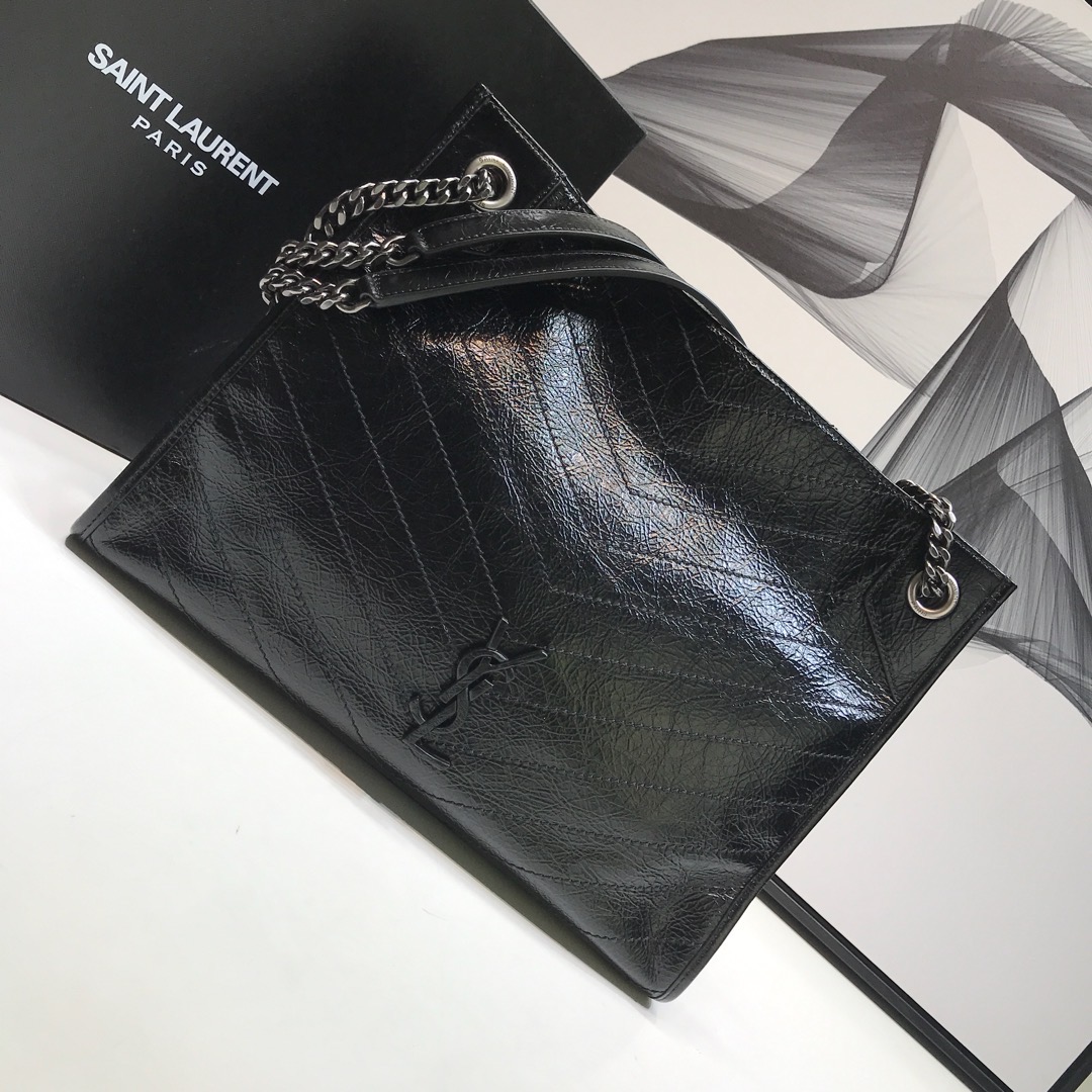 Saint Laurent Niki Medium Shopping Bag Black For Women 12.6in/32cm YSL 