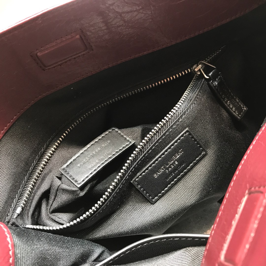 Saint Laurent Niki Medium Shopping Bag Burgundy For Women 12.6in/32cm YSL 