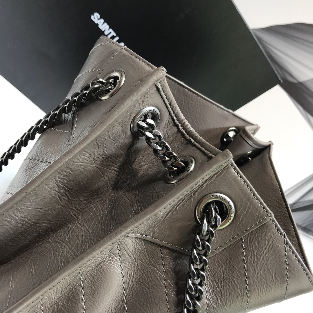 Saint Laurent Niki Medium Shopping Bag Dark Pink For Women 12.6in/32cm YSL 